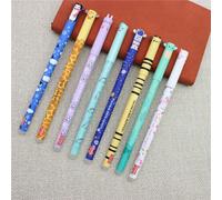 8 pièces/set Stylos effaçables colorés avec recharges, recharges colorées de 0,6 mm, écriture fluide, convient pour le dessin, le marquage, le coloriage, fournitures de bureau et scolaires ABS