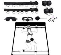 8 Pièces SM Kits de Bondage, BDSM Bondage Kit pour les Couples, SM Erotiques Menottes Sex, Retenue et Bondage, Fouet Sexy érotique, BDSM Ensemble Jeux Sexuelle Adulte Couple pour Les Débutants