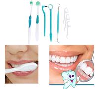 8 Pieces Soins Bucco-Dentaires Soins Dentaires Kit Brosse À Dents Nettoyage Produits D'hygiene Dentaire Cure-Dents Langue Nettoyage Brosse Blanchissante