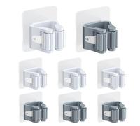 8 Pièces Stand À Balai, Auto-Adhésive Sans Coup De Poing, Polyvalence Créative, Clip De Cintre De Vadrouille Amusant, Porte-Balais De La Cuisine De Salle De Bain.