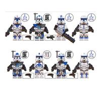 8 pièces Star War Mini Figurine Action Jessy Soldat de choc de la 501e Légion Bloc de Construction jouet Pour Enfans-Convient comme cadeau et Collection