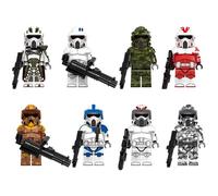 8 pièces star wars mini figurine action garde blocs de construction jouet - Scouts - combat figure assemblée - jouets amusants