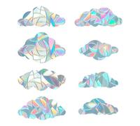 8 Pièces Suncatcher Sticker, Fenetre Autocollant Fenêtre Autocollants en,Ciel de Rainbow Stickers Film Catcher,pour Sun Window Adhésifs Anti-Collision Fenêtres Attrape Soleil Réutilisable Finestre