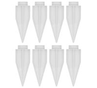 8 Pièces Support Fixe de Clôture en PVC Blanc | Trous de Fixation des Deux Côtés, Bords Sûrs, Surface Lisse Polie, pour Panneaux de Palissade