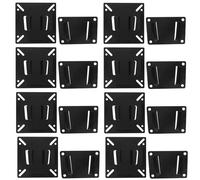 8 Pièces Support Mural 14-24 Pouces en Fer Noir, Rotation | Fixation Sécurisée, Profil Fin, pour Téléviseurs et Moniteurs, Usage Maison ou Salle de Réunion