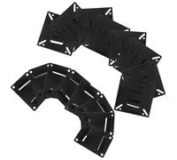 8 Pièces Support Mural Rotation Multidirectionnelle en Fer 14-24 Pouces, | Profil Fin Noir, Installation sans Outil, pour Téléviseurs et Moniteurs LCD au Bureau Salon