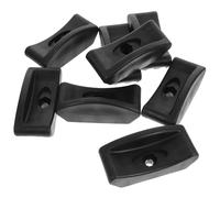 8 Pièces Support pour Haltères de Rangement PP Noir Anti-roulement | Design Simple et Pratique, Protège le Sol des Marques, Format Compact, pour Organiser Vos Poids