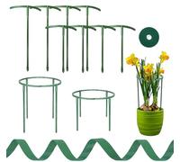 8 pièces Support pour Plantes, Tuteur pour Plante, Supports pour Plantes Grimpantes et Fleurs, Aidez Vos Plantes à Pousser, pour Petites Plantes, Fleurs, Légumes (4PCS 25cm+4PCS x 15cm)