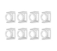 8 Pièces Support Tringle Rideaux Sans Percage Crochet Rideau Accroche Percage Barre de Rideaus Sans Percage Accroche Rideau Convient à Toutes les Surfaces Lisses et Planes (Transparent)