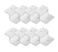 8 Pièces Support Z Réglable, Aluminium, Fixation Stable | Kit Vis et Accessoires, Montage Discret pour Camping-car, Toits, Cadres en Bois, Argenté