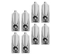 8 Pièces Supports de Caisse Claire à Double Extrémité | Double Trou 5,2mm, Installation Rapide et Tenue Stable, pour Batteries et Caisses Claires, Argenté