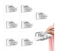 8 Pièces Supports de Tringle à Rideaux Autocollants, Support de Rideau sans Perçage, Supports de Tringle Auto-Adhésifs Transparent, pour La Maison, La Salle de Bain, l'Hôtel, l'Armoire