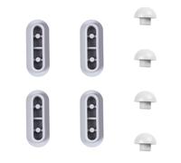 8 pièces Tampon de Siège de Toilette, Toilet Seat Bumper, Réducteur de Choc pour Siège et Abattant de Toilette Universel, Pour les hôtels familiaux, Gris