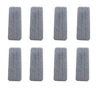 8 Pièces Tampons De Vadrouille De Rechange Vadrouille Remplacement Housse Tampons Vadrouille en Microfibre Mop Mop Remplacement des Tampons pour Bois Franc,Marbre,Tuiles (Gris, 32 X 12cm)