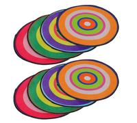 8 Pièces Tapis de Jeu Léger et Portable pour Salle de Classe, Rond | Polyester Multicolore, Assise Souple et Rangement Facile, pour Jeux, Soirées Cinéma, Étudiants et Amis