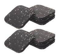 8 pièces Tapis de Sol Antichoc pour Tapis de Course, Caoutchouc 10x10x1cm | Vibrations, Surface Texturée Antidérapante, pour Salle à Domicile, Appartement et Bancs