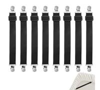 8 Pièces Tendeur Drap Housse, 25-80cm Attache Drap Housse, Tendeurs de Draps Élastiques Réglables, Tendeurs de Drap Réglables, Tendeurs de Maintien pour Matelas, Planche à Repasser Ou Canapé