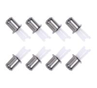 8 Pièces Tête de Tondeuse de Nez Électrique D202 en Acier et ABS | Remplacement pour Poils du Nez Oreilles, Nettoyage Pratique, Couleur Argenté, Lot de Deux Pièces