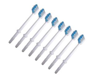 8 Pièces Têtes de Brosse de Rechange, ABS Blanc | Compatible, Nettoyage Gencive et Entre les Dents Plupart des Irrigateurs Buccaux