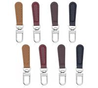 8 Pièces Tirette de Fermeture Éclair, Poignée de Remplacement Réparation de Fermeture à Glissière, Poignée de Fermeture Eclair en Cuir pour Valises, Sacs à Dos, Manteaux, Vestes