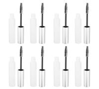 8 Pièces Tubes Vides de Faux Cils Rechargeables 10ml, Blanc | Étui Compact, Joint Anti-fuite, pour Huiles de Cils et Cosmétiques Liquides, Format 0,3 Oz