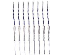 8 Pièces Tzitzit Bleus et Blancs pour Tallit, Franges Hébraïques