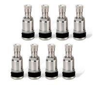 8 PièCes Valve Pneu Voiture, Valves de Pneus, Universelles Tire Valve | 11,3 MM Tige de Valves de Pneu en Acier Inoxydable Valves en Acier Argenté Avec Capuchon de PoussièRe pour Voiture Moto