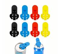 8 PiècesOuvre Canette à Quatre Couleurs Universels pour Boîtes de Soda et de Coca Cola étanches et Anti-fuites Outils d'Ouverture Manuels Portables Ouvreurs et Fermoirs