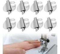 8 Pied Presseur Ourlet Roulé pour La Maison, 8 Tailles (3-10mm) Accessoires Outil D'ourlet en Acier Inoxydable, Pied de Biche Machine a Coudre pour Domestique et Commercial Coudre