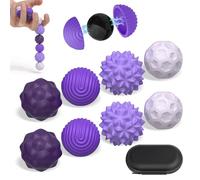 8 Pierres Balles magnétiques Anti-Stress, Jouets magnétiques Anti-Stress en Silicone, Sensorielles Anti-Stress en Silicone, Outil de Relaxation pour Gestion du Stress, TDAH, Autisme (Violet)
