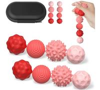8 Pierres Sensorielles Anti-Stress en Silicone, Jouet Fidget Silencieux pour Enfants et Adultes, Pierre Sensorielle Texturée, Outil de Relaxation pour Gestion du Stress, TDAH, Autisme (Rose)