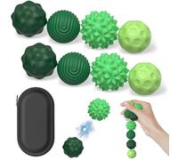 8 Pierres Sensorielles Anti-Stress en Silicone, Jouet Fidget Silencieux pour Enfants et Adultes, Pierre Sensorielle Texturée, Outil de Relaxation pour Gestion du Stress, TDAH, Autisme, Cadeau (D)