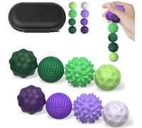 8 Pierres Sensorielles Anti-Stress en Silicone, Jouet Fidget Silencieux pour Enfants et Adultes, Pierre Sensorielle Texturée, Outil de Relaxation pour Gestion du Stress, TDAH, Autisme (V+V)