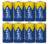 8 piles alcalines R-14 LR14 C 1,5 V Varta Industrial Pro