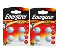 8 piles Energizer CR2032 - 2 Lot de 4 piles bouton au lithium, 3 V