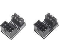8 Pin to 8 Pin 180 Degree Angle Adapter for Desktop Computer Graphics Card GPU Power Cable 2 Pack