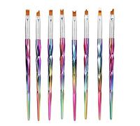 8 pinceaux pour nail art français, ensemble de stylos de manucure pour la peinture en forme de pétales, 8 embouts différents pour une décoration d’ongles élégante, poignées