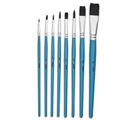 Pébéo Pinceaux aquarelle Lot 8 pièces – Ronds et plats, imitation petit-gris