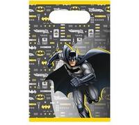 8 pochettes fête batman gotham city 15.8x23.6cm - amscan 9915097