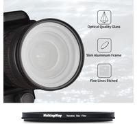 8 Point Variable Star Filter 52MM - Adjustable Glitter Effect Filter - Cross Effect Filter, Optical Glass with Ultra Thin Frame