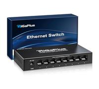 8 Port 2.5Gb Unmanaged Ethernet Switch with 8* 2.5G Base-T Ports. GiGaPlus 2.5Gbps Network Switch for 2.5Gbps NAS/PC, WiFi6 Router, Wireless AP. Fanless Design, Plug and Play