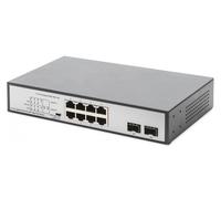 8 Port Gigabit Switch 8xRJ45 (6xPoE)+ 2G SFP 180W Support 802.3 af/at/bt standard
