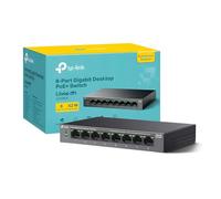 TP-Link LiteWave LS108GP V1 - Commutateur - 8 x 10/100/1000 (PoE+) - de bureau, fixation murale - PoE+ (62 W) G