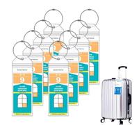 8 Porte-Étiquettes de Bagages de Croisière, PVC Transparent Imperméable avec Fermeture Éclair et Anneaux en Acier, Réutilisables, Compatibles avec MSC Costa Royal Caribbean Disney Princess NCL