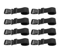 8 Porteurs De Boucle Noirs, Sangles À Collier Réglables, Ceintures De Sac À Dos À L'Extérieur, Tapis De Yoga.