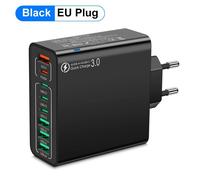 8 Ports Usb Total 65W Chargeur Rapide Pd Type C Charge Rapide 3.0 Adaptateur De Téléphone Chargeur Mural Pour Iphone 15 14 Pro Max Xiaomi Samsung