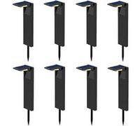 8 Potelets solaires OSTRY H41cm 150LM Noir G