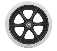8 Pouce Roues Avant de Fauteuil Roulant Roue Antidérapant en TPR Remplacement de Roue Unique Roulement Diamètre Intérieur 8mm/0.3in