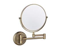 8 Pouces Bronze Couleur Miroir Maquillage Mural Double Face 7X Grossissant,Miroir Cosmétique Extension et Pliant Pivotant Idéal pour Rasage et Soin de Peau Dans Salle de Bain SPA Hôtel WC Chambre