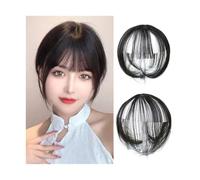 8 pouces Clip In 3D Air Bangs Frange de cheveux d'aspect naturel for femmes filles Extensions de cheveux à frange à clipser en deux pièces Partie perruque Hair Extensions(Natural black)